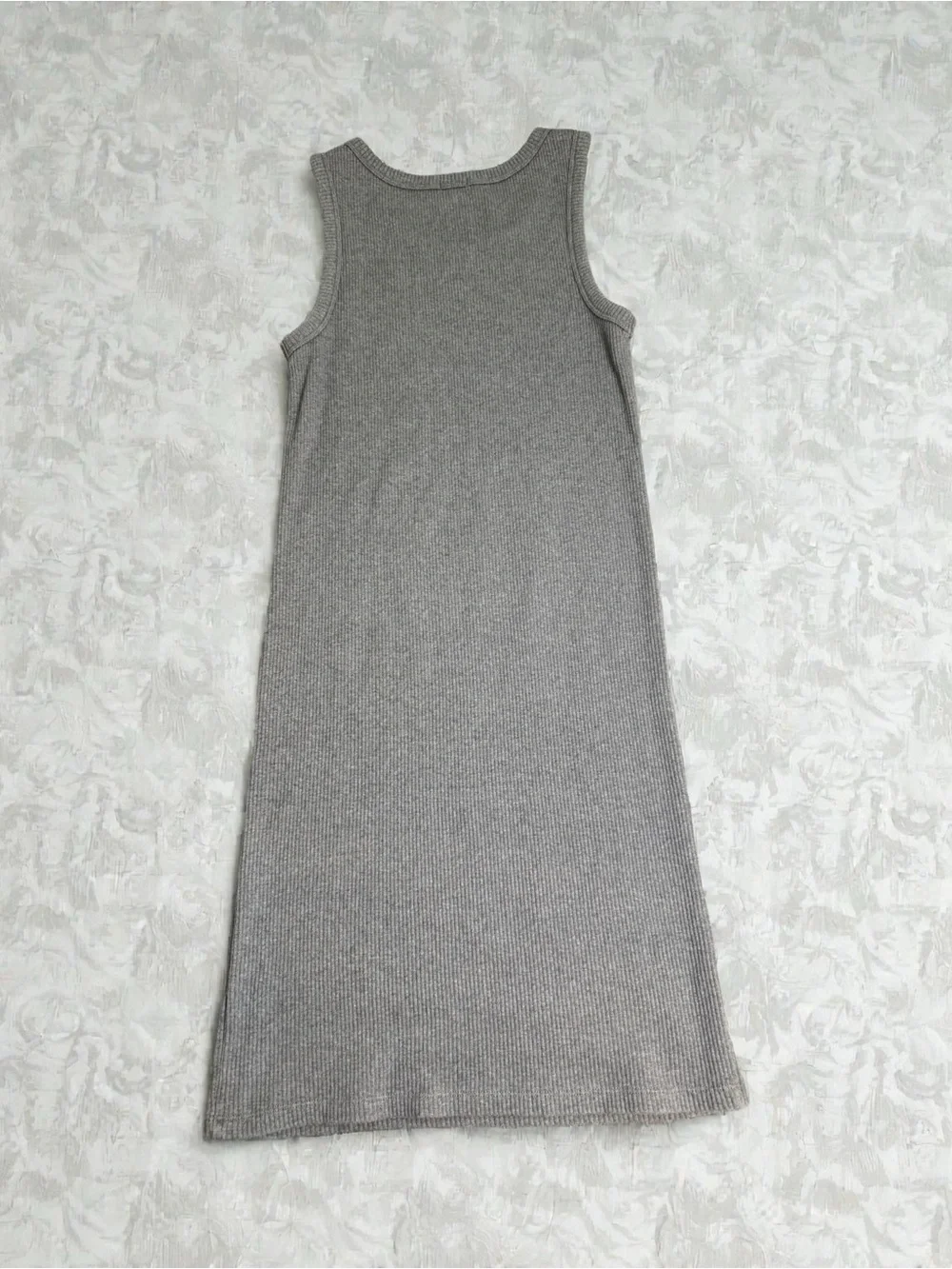 J. Crew Gray Ribbed Midi Tank Dress